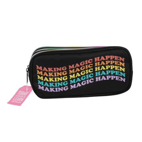 Colour Me Pencil Bag – Quotes Design 22cm – Black