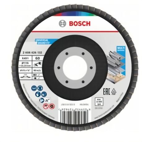 Bosch – Flap Disc (X451 – 115mm – T27) G60 – 1 Per Pack