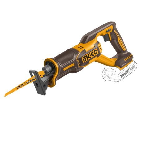 Ingco – Cordless Reciprocating Saw incl 2 Blades with 4Ah Battery & Charger