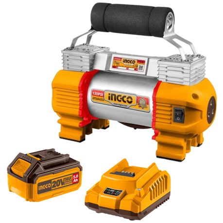 Ingco – Cordless Compressor (8.27B) with 5.0Ah Battery & Charger