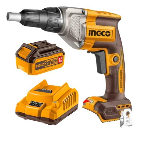 Ingco – Cordless Drywall Screwdriver 6.35mm-1/4 with 4AH Battery & Charger