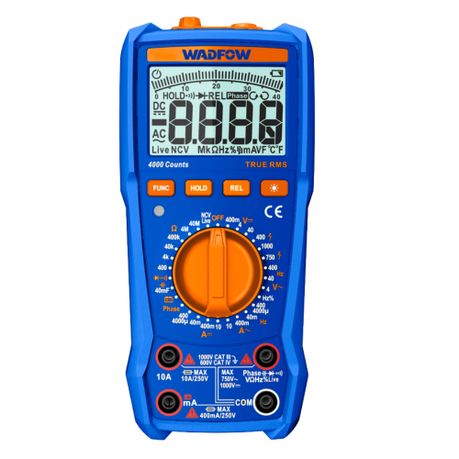 Wadfow – Digital Multimeter – 600V / CAT IV RMS – 4000 Counts True RMS