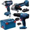 Bosch – Cordless Wrench, Drill & Grinder with Batteries & Charger in Case Bosch – Cordless Wrench, Drill & Grinder with Batteries & Charger in Case