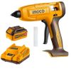 Ingco – Cordless Hot Glue Gun Incl 3 x Glue Sticks, 4.0Ah Battery & Charger Ingco – Cordless Hot Glue Gun Incl 3 x Glue Sticks, 4.0Ah Battery & Charger