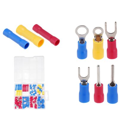 Wadfow – Insulated Terminal Lugs Accessory Set – 100 Pieces Asstd