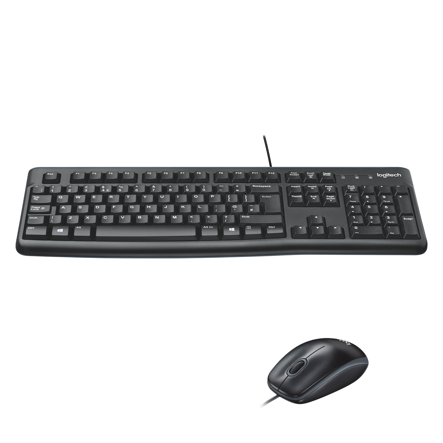 Logitech MK120 Wired Keyboard and Mouse for Windows-Black