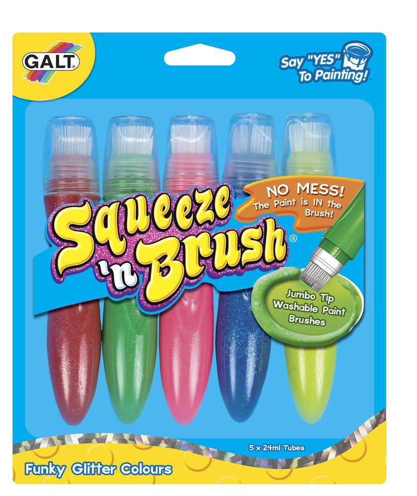 GALT – Squeeze & Brush- 5 Glitter Colours