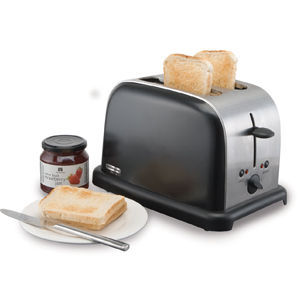Mellerware – 2 Slice Eclipse Toaster – Brushed Steel & Black
