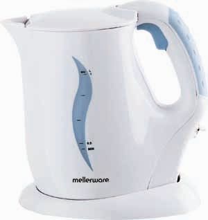 Mellerware – 1 Litre Travel Jug Kettle – White