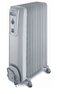 Delonghi – 7 Fin Oil Fin Heater – Grey