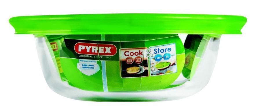 Pyrex – Round Cook and Store With Plastic Lid – 350ml