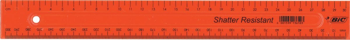 BIC Shatterproof Rulers – Pack of 25 Assorted Colours