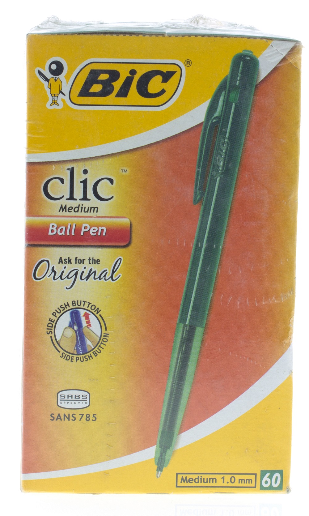 BIC Clic Medium Ballpoint Pens – Green (Box of 60)