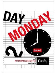 Croxley JD283 A4 14 Page Attendance Register (Pack of 20)