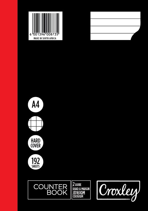 Croxley JD161 2-Quire 192 Page A4 Q&M Counter Book (5 Pack)