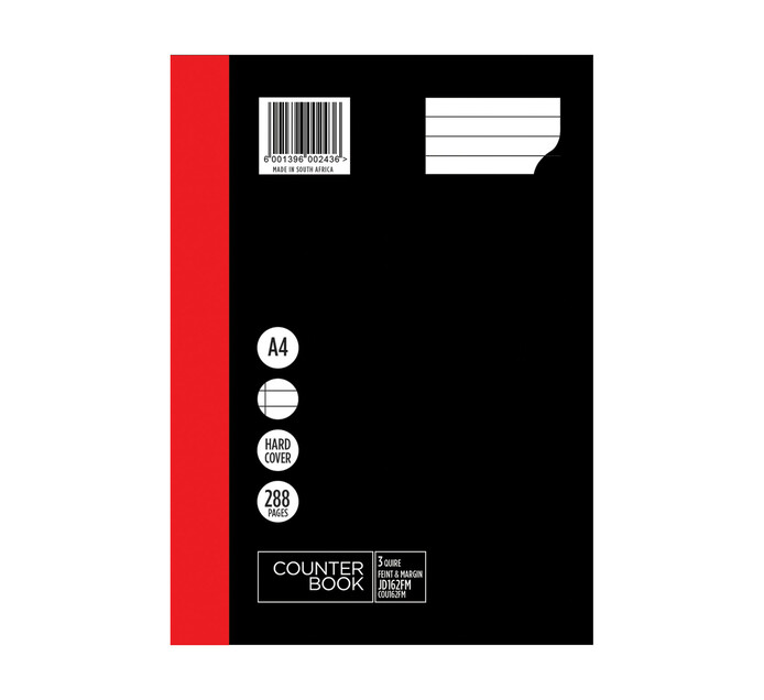 Croxley JD162 3-Quire 288 Page A4 F&M Counter Book