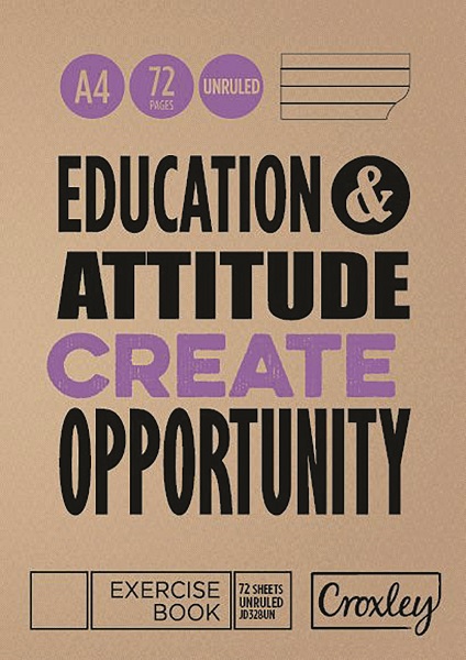 Croxley JD328 72 Page A4 Unruled Exercise Book (10 Pack)