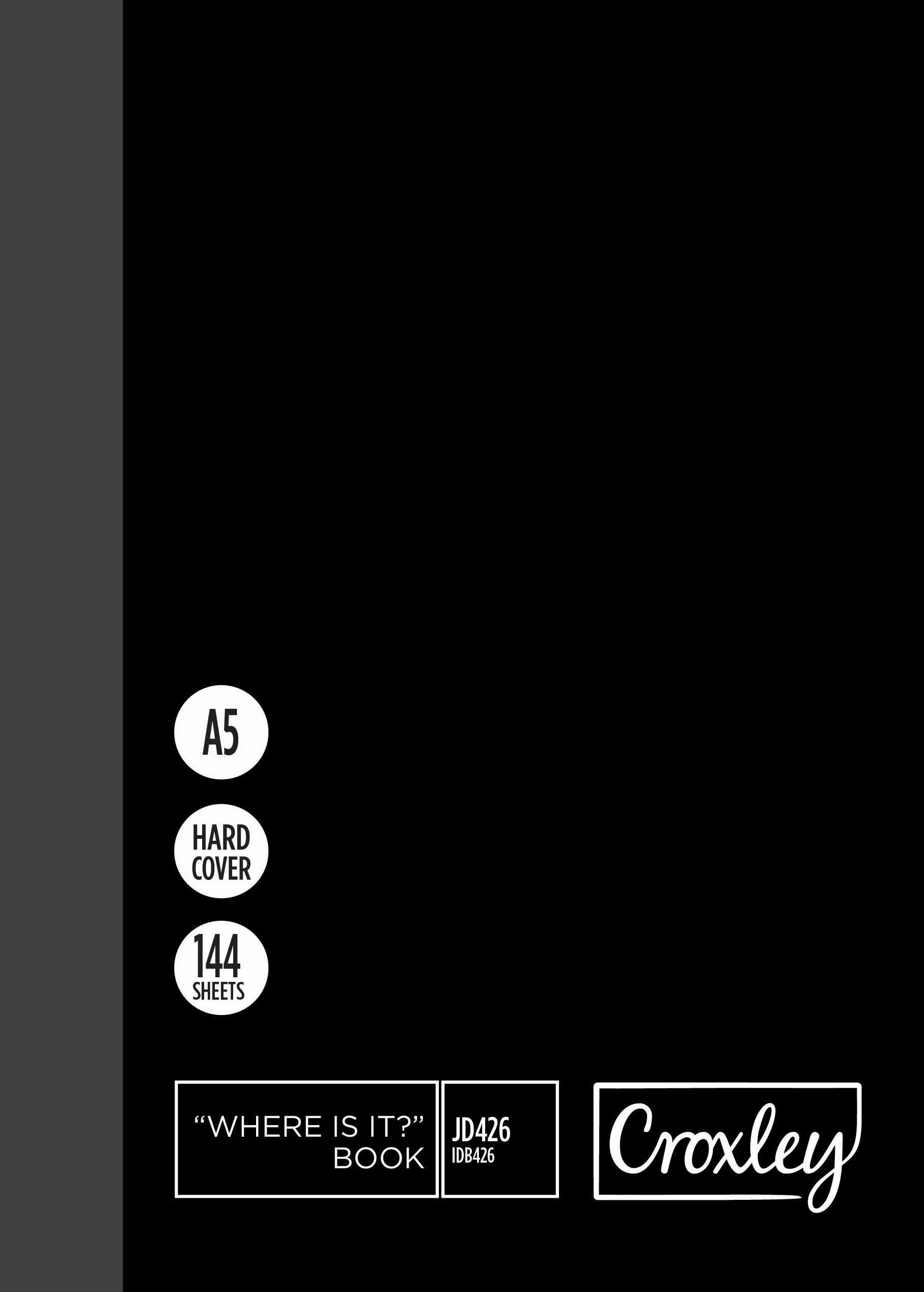 Croxley 144 Page Index Through Book  – A5 (148 mm x 210 mm)
