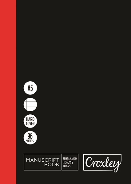 Croxley JD6245 96 Page A5 F&M Manuscript Book (10 Pack)