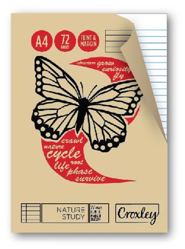 Croxley JD432FM F&M 72 Page Nature Study A4 Softcover Book (Pack of 10)