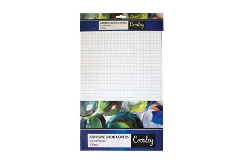 Croxley A4 Clear Pre-Cut Self Adhesive Book Covers (5 Pack)