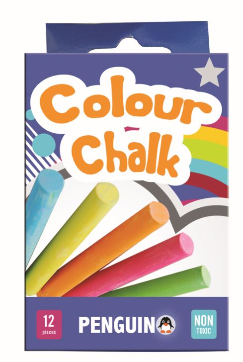 Penguin Chalk – Assorted Colours (12 Pieces)