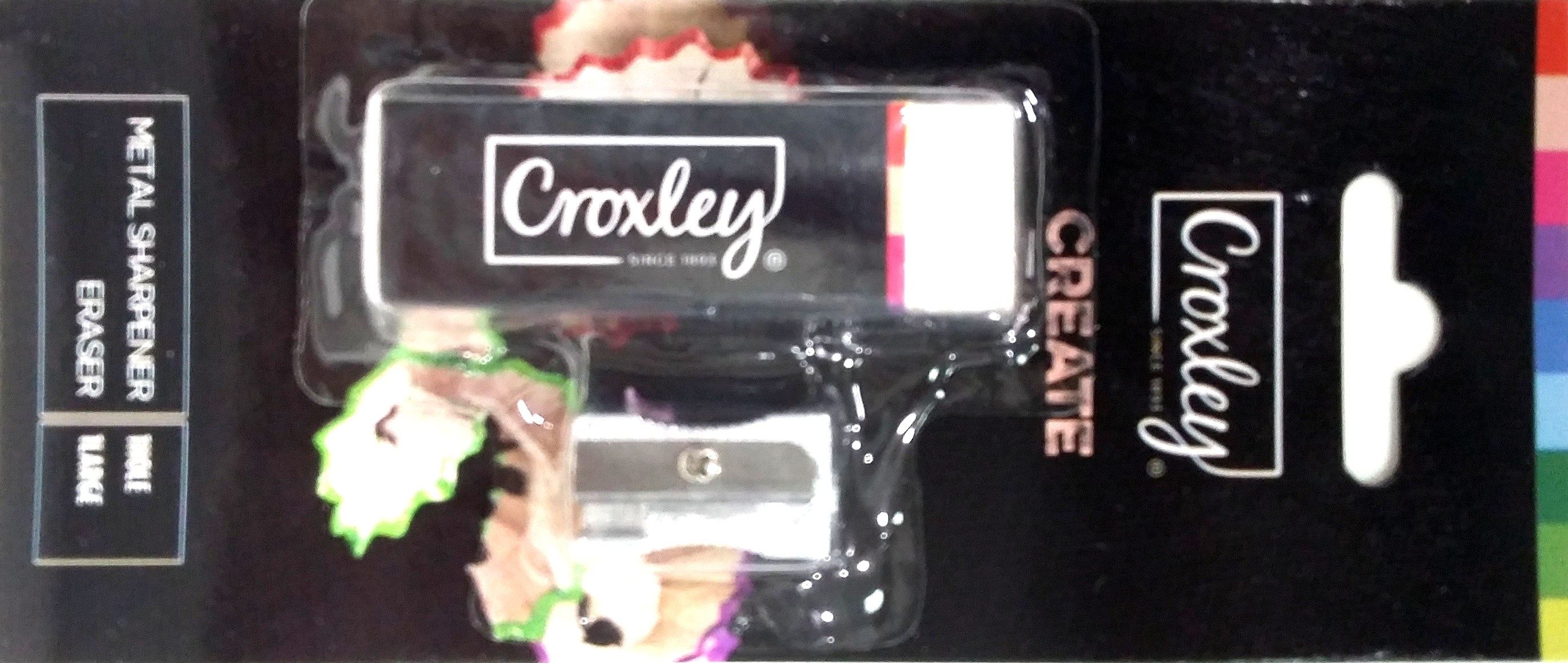 Croxley Create Eraser 6.2cm & Metal 1 Hole Sharpener