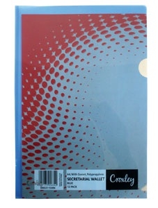 Croxley Secretarial Document Wallet with Gusset – Blue (Pack of 12)