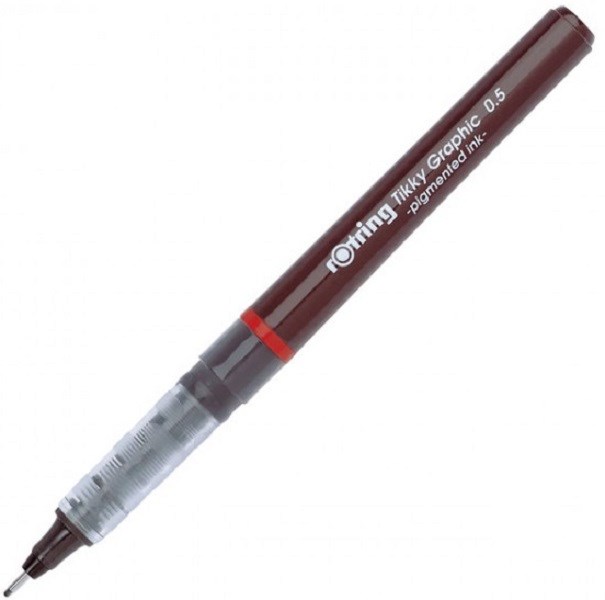 rOtring Tikky Graphic Fineliner Pen – 0,5mm width – black ink