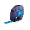 Dymo LetraTag 12mm x 4m Black on Blue Plastic Tape Cassette Dymo LetraTag 12mm x 4m Black on Blue Plastic Tape Cassette