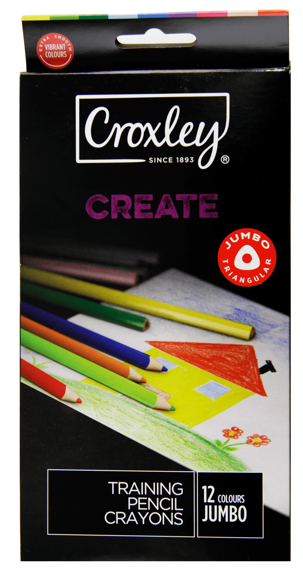 Croxley Create 12 Full Length Triangular Colour Pencils