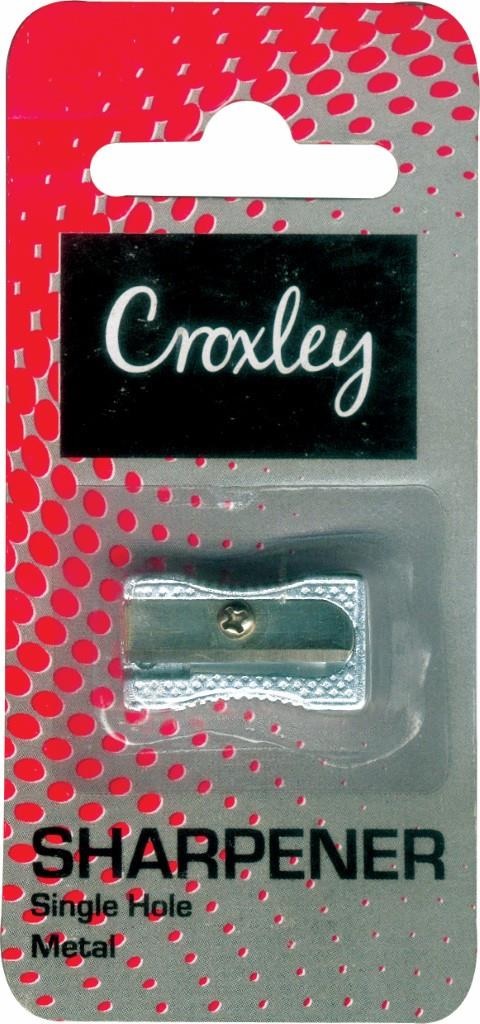 Croxley Single Hole Metal Pencil Sharpener Blister Card