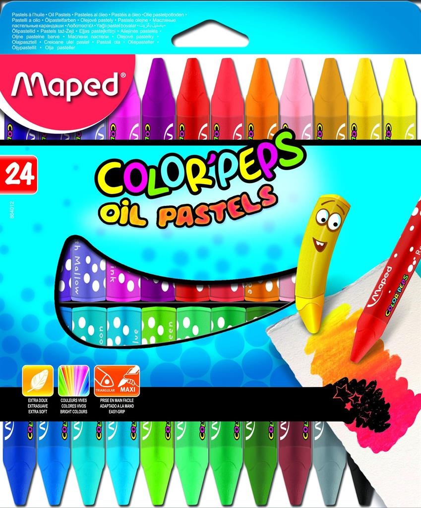Maped Colour’Peps 24 Triangular Oil Pastels