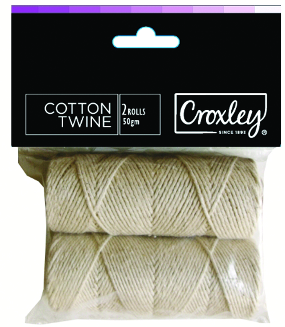 Croxley Cotton Twine Carded – 2 Rolls (50g)