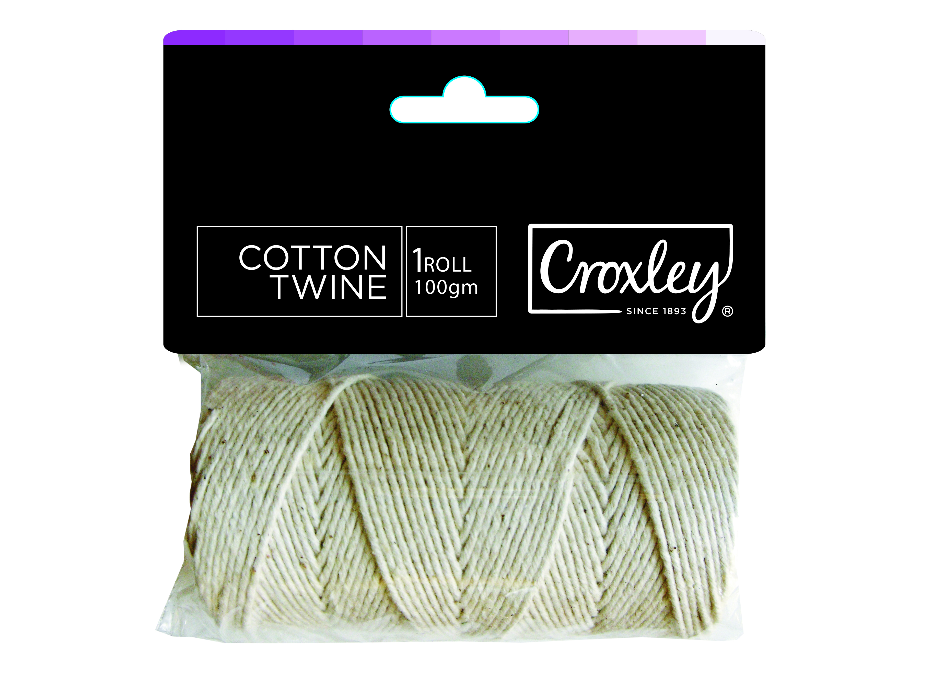 Croxley Cotton Twine 104 Carded – 1 Roll (100g)