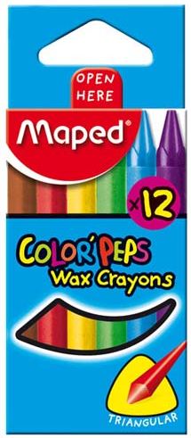 Maped Color’Peps Triangular Wax Crayons 12’s