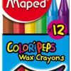 Maped Color’Peps Triangular Wax Crayons 12’s Maped Color’Peps Triangular Wax Crayons 12’s