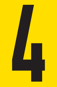 Tower Adhesive Number Sign – Large 4