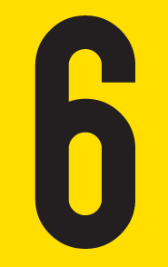 Tower Adhesive Number Sign – Large 6