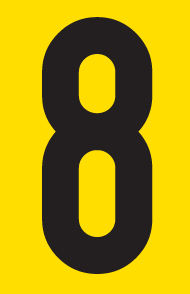 Tower Adhesive Number Sign – Large 8