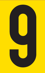 Tower Adhesive Number Sign – Large 9