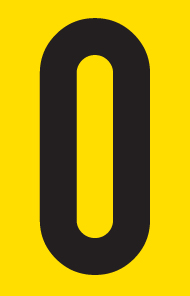 Tower Adhesive Number Sign – Large 0