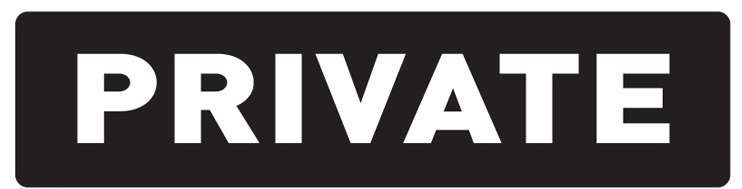 Tower ABS Sign – Private (Across)