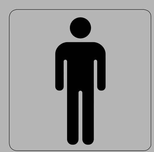 Tower Aluminium Sign – Mens Toilet
