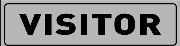 Tower Aluminium Sign – Visitor (Across)