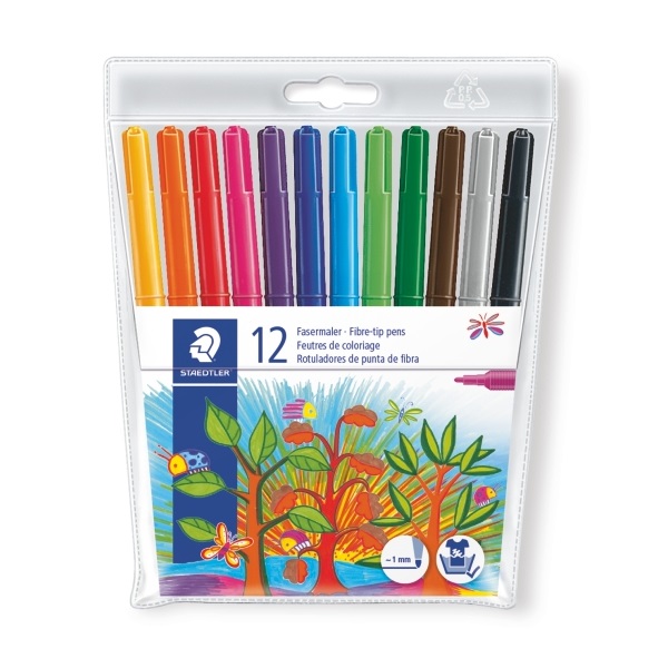 Staedtler Noris Club 12 Fibre Tip Pens
