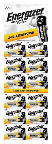 Energizer Power Alkaline AA Battery Strip 12