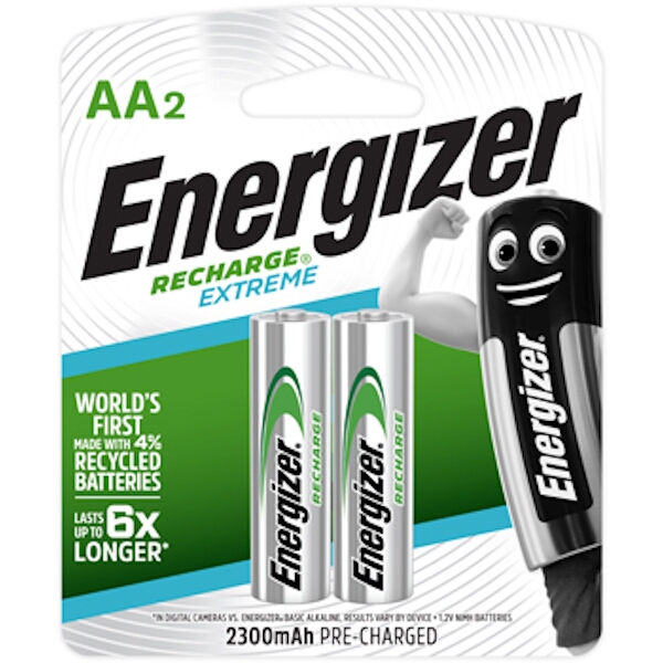 Energizer Recharge Extreme NiMH AA 2300mAh Battery Card 2