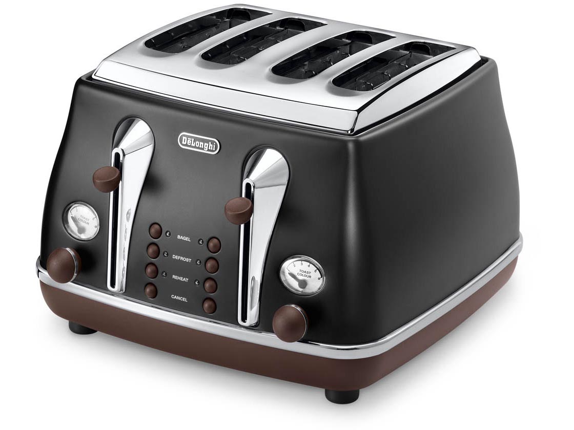 Delonghi – 4 Slice Icona Vintage Toaster – CTOV2001.BK