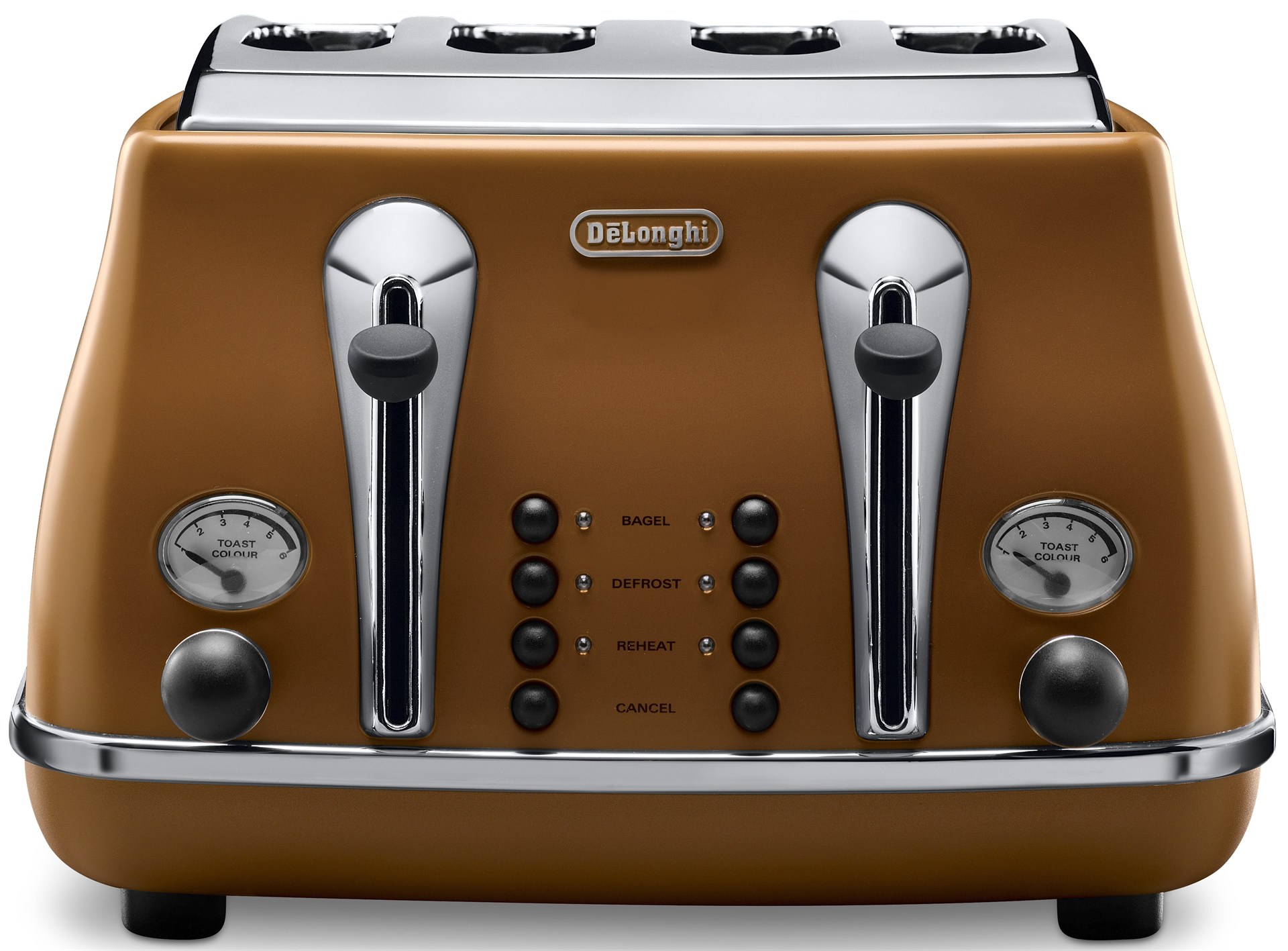 Delonghi – Icona Vintage Toaster 4 Slice – Brown